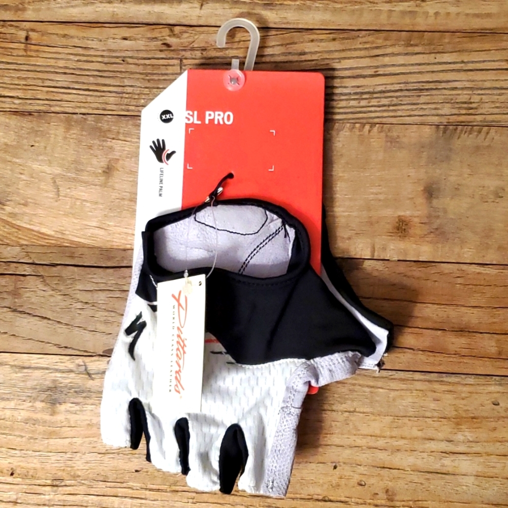 Men's Specialized SL PRO Lifeline Palm Glove, black and white color, size XXL